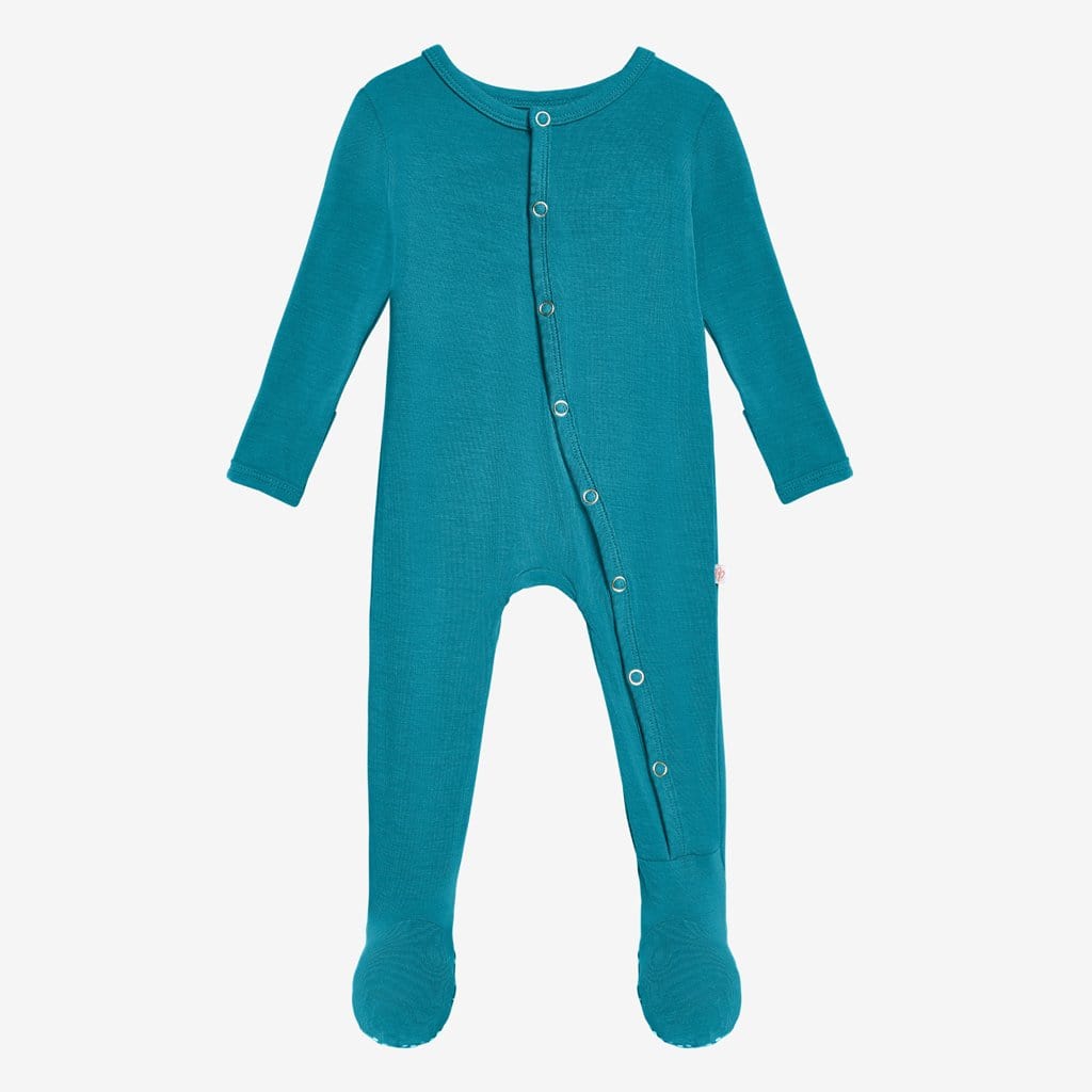 Azure Footie Snap One Piece