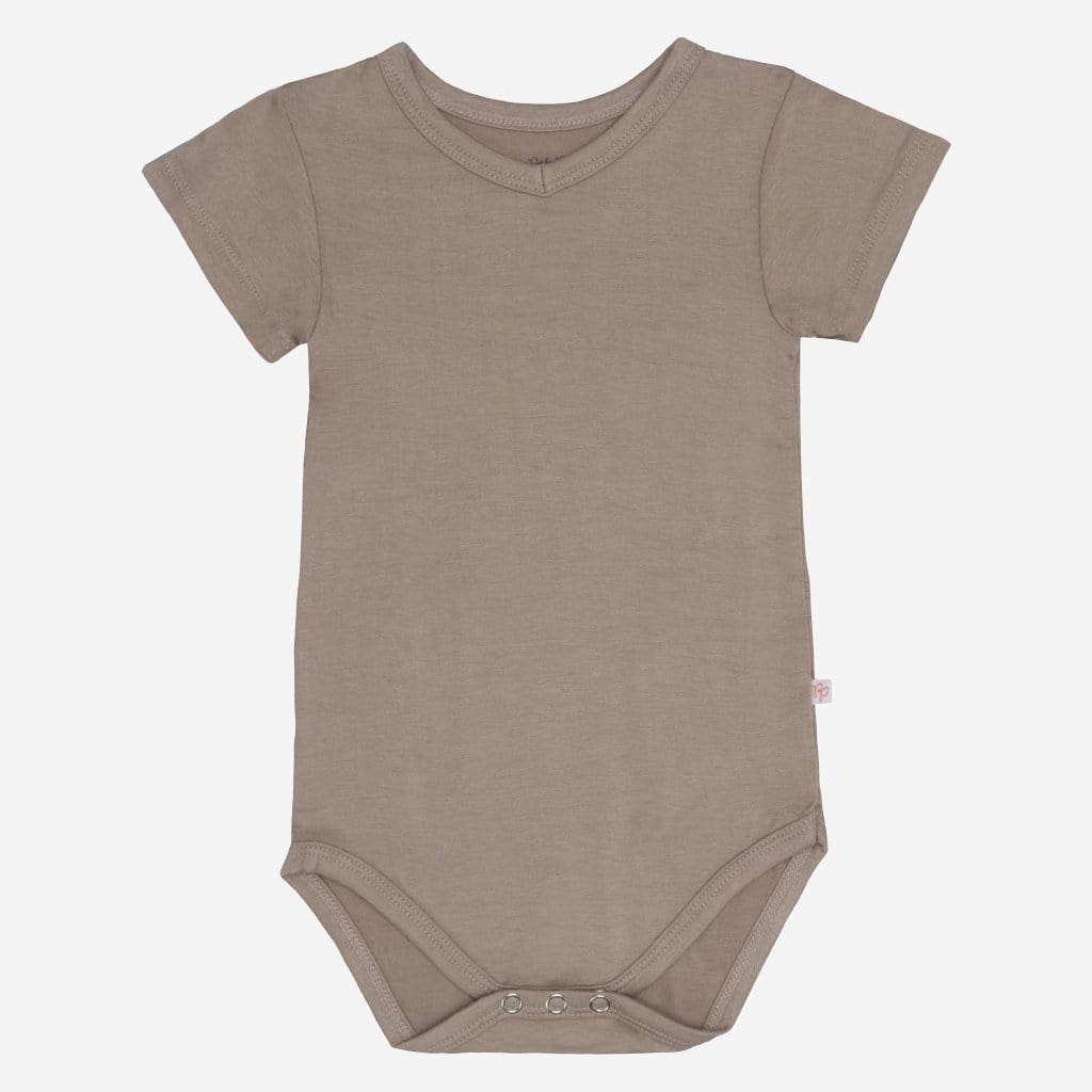 Taupe V-Neck Bodysuit