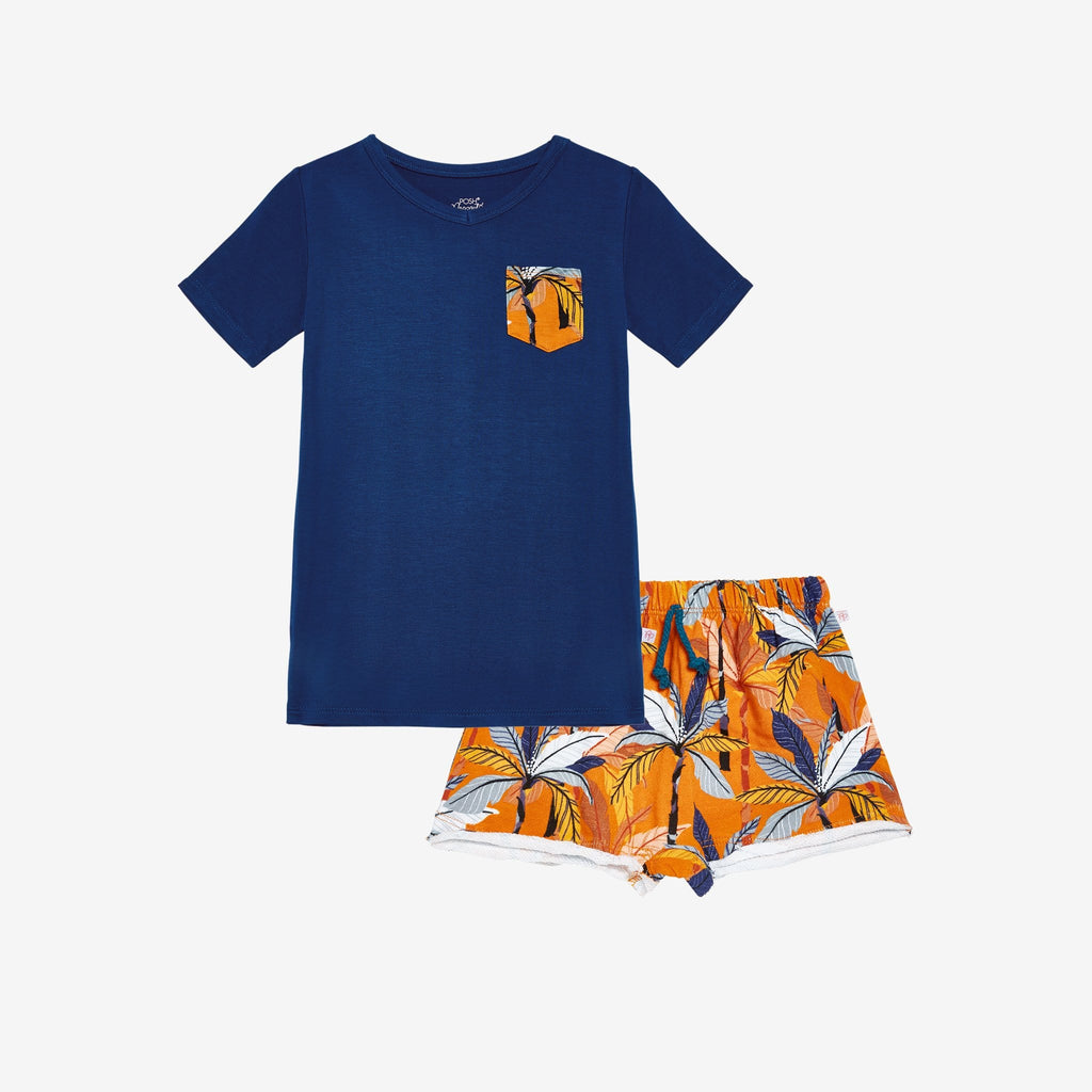 Summer Tropics Terry Shorts, Shirt Set