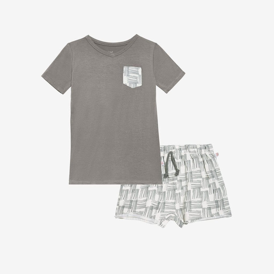 Rivers Gray Terry Sweat Shorts, Shirt Set