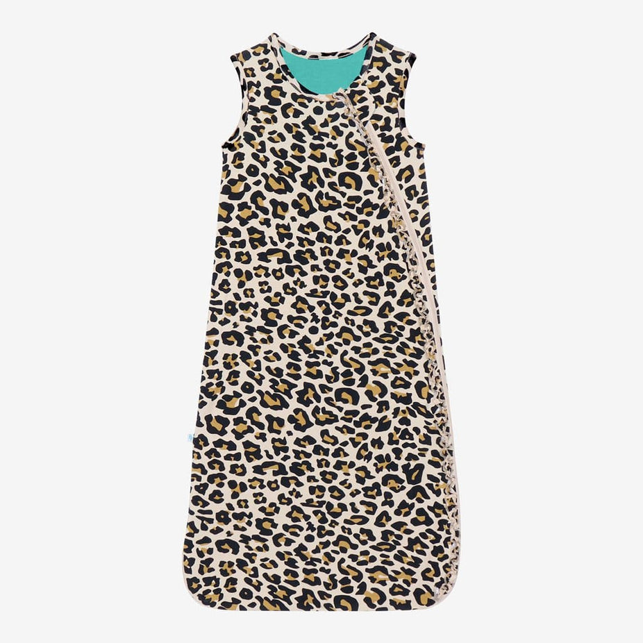 Lana Leopard Tan Sleeveless Ruffled Sleep Bag 1.0 Tog