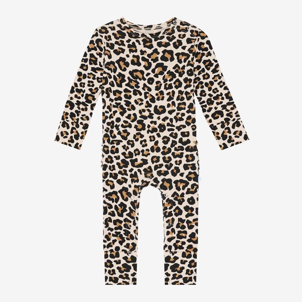 Lana Leopard Tan Long Sleeve Romper