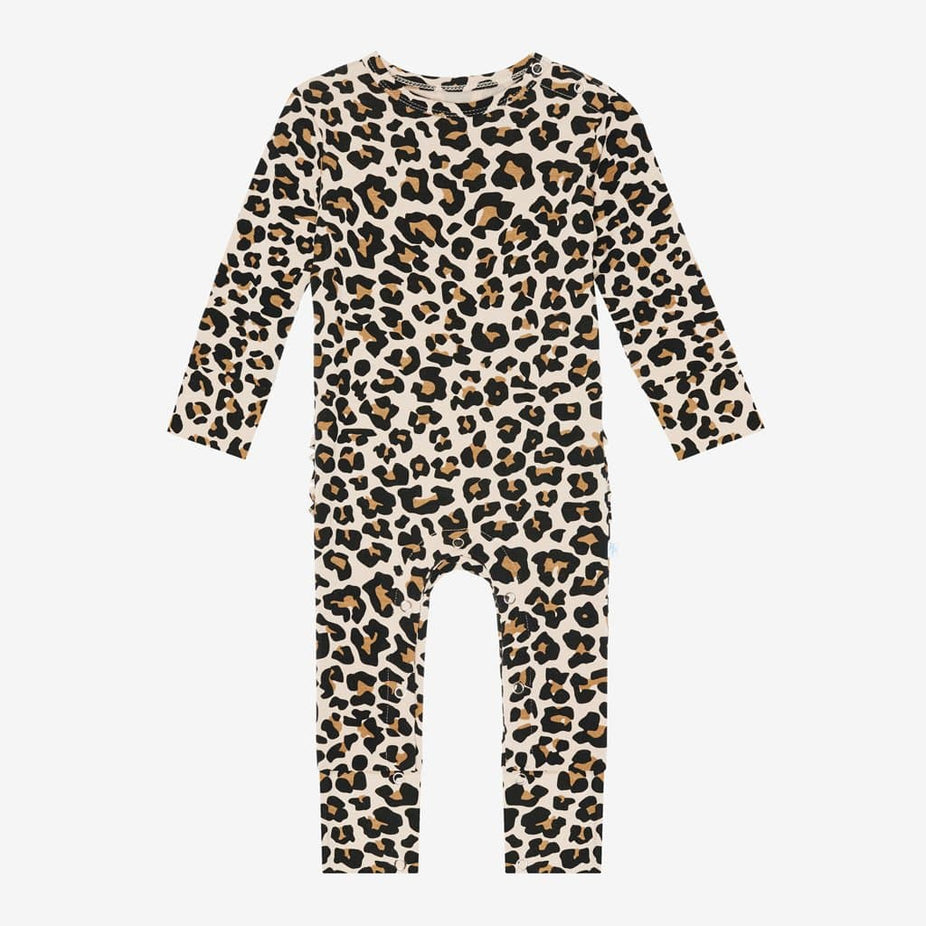 Lana Leopard Tan Long Sleeve Romper