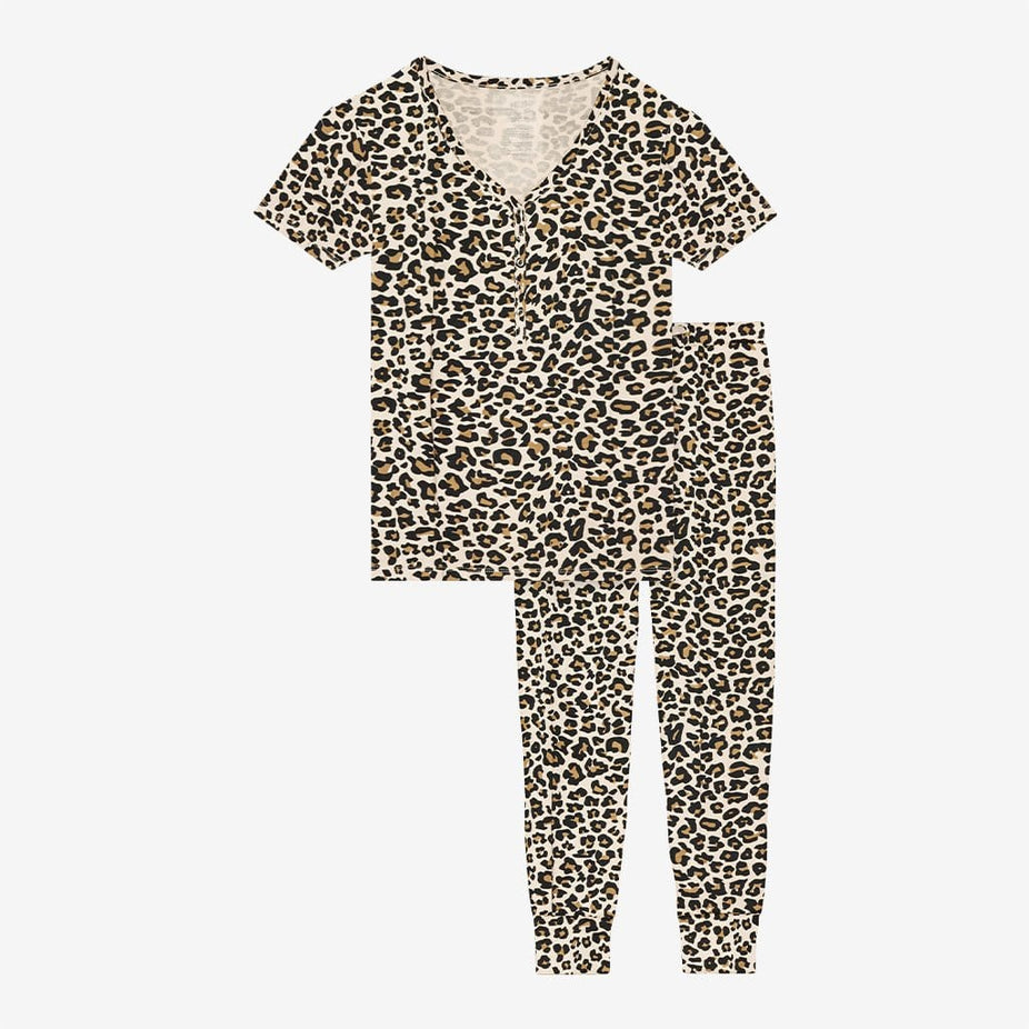 Lana Leopard Tan Women's Short Sleeve Loungewear