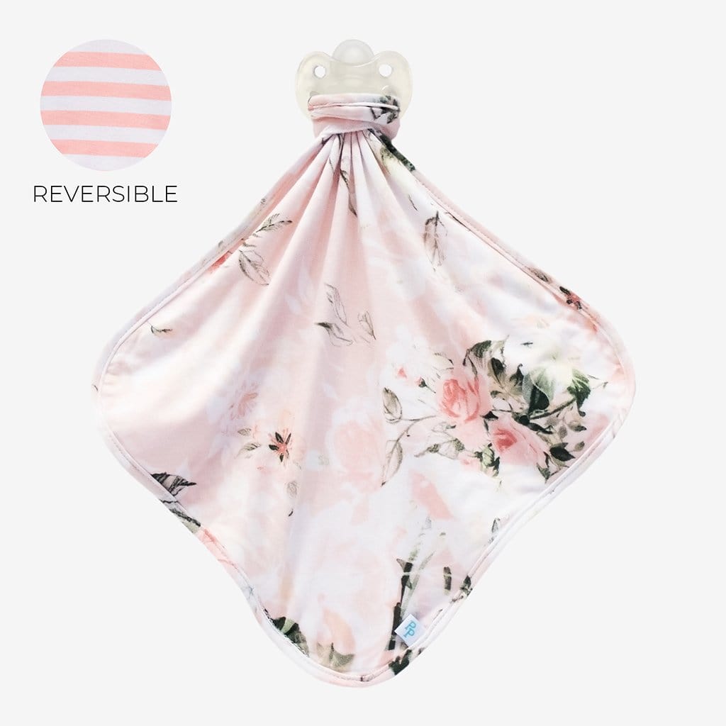 Vintage Pink Rose & Rose Stripe Lovey