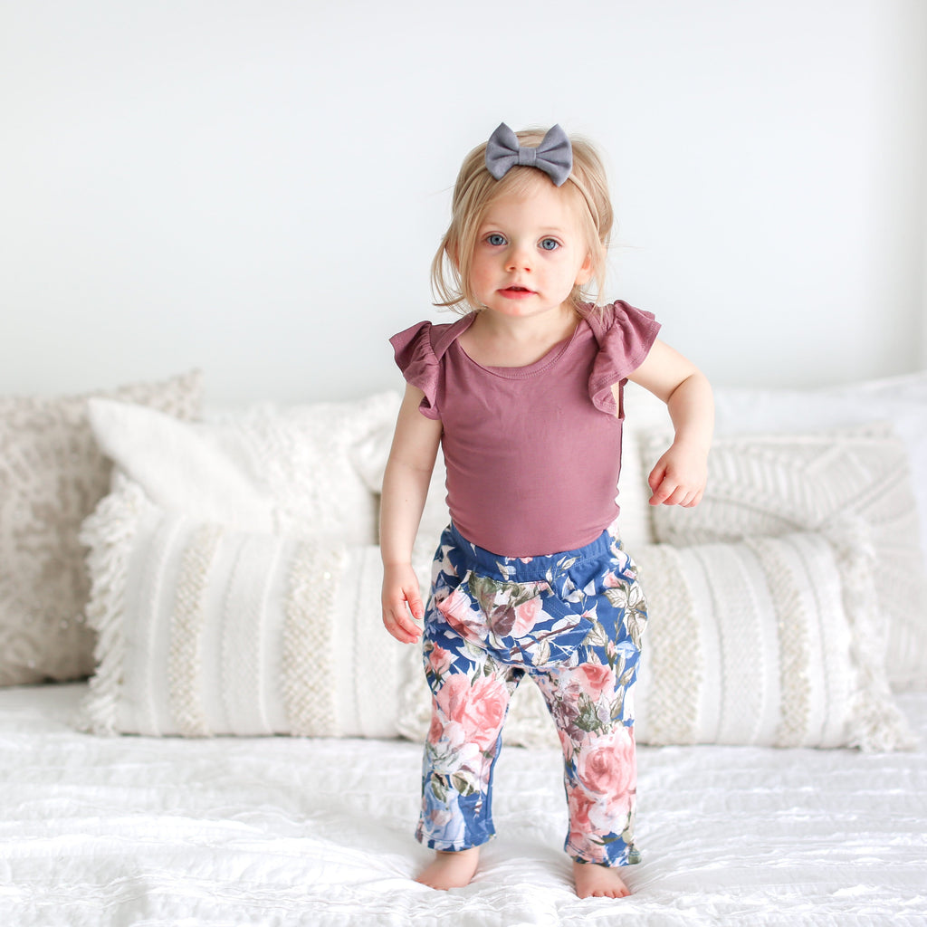 Posh-Peanut-Viscose-Bamboo-Stay-dry-fabric-reliably-chic-and-perfectly-practical-uniquely-designed-of-a-kind-jogger in blue rose