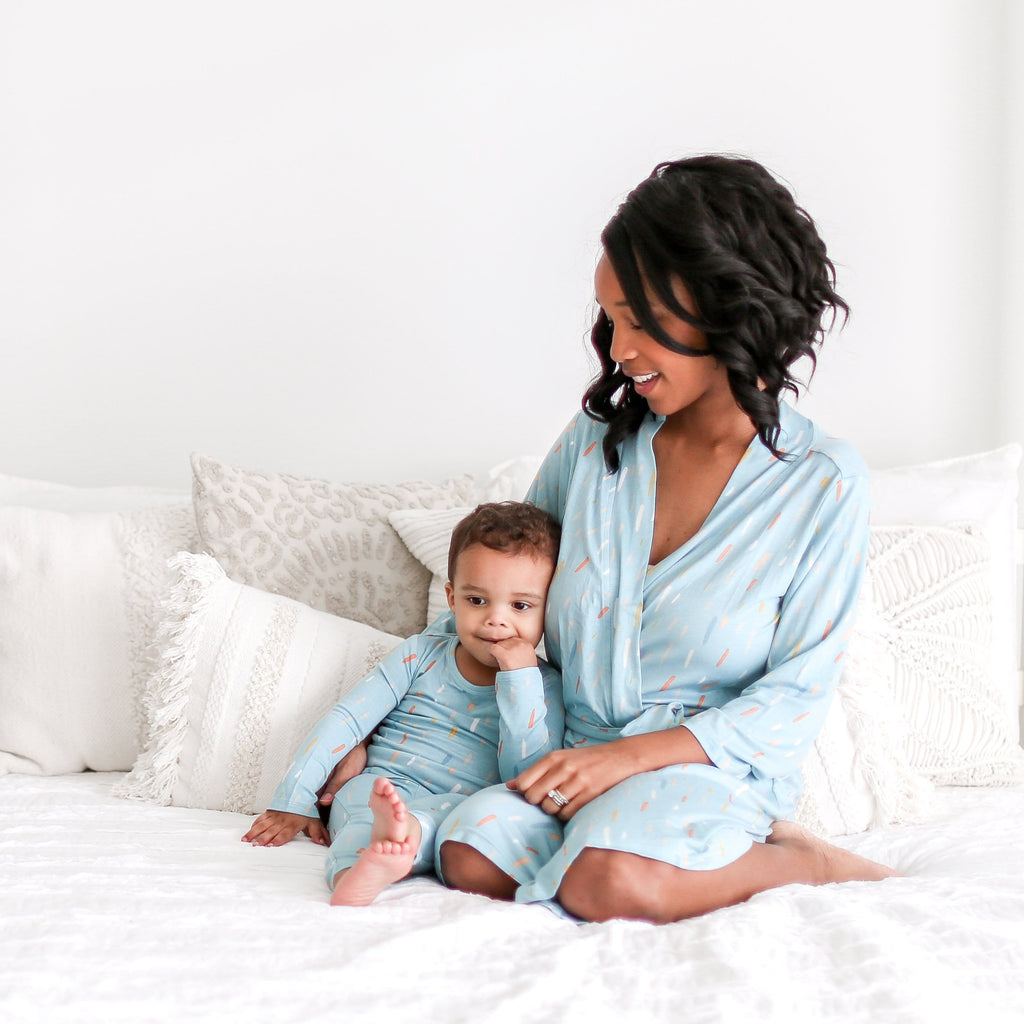 Teal RainDrops Robe