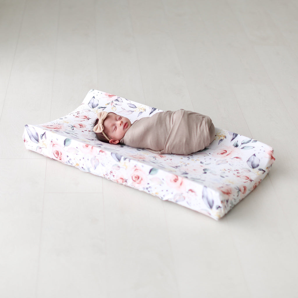 Posh-Peanut-Viscose-Bamboo-Stay-dry-fabric-reliably-chic-and-perfectly-practical-uniquely-designed-of-a-kind-pink blossom pad cover changing pad