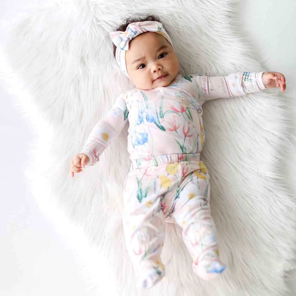 Posh-Peanut-Viscose-Bamboo-Stay-dry-fabric-reliably-chic-and-perfectly-practical-uniquely-designed-of-a-kind-wild spring floral kimono set matching headband headwrap