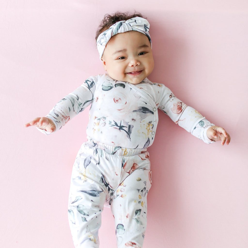 Posh-Peanut-Viscose-Bamboo-Stay-dry-fabric-reliably-chic-and-perfectly-practical-uniquely-designed-of-a-kind-pink blossom kimono set matching head band head wrap