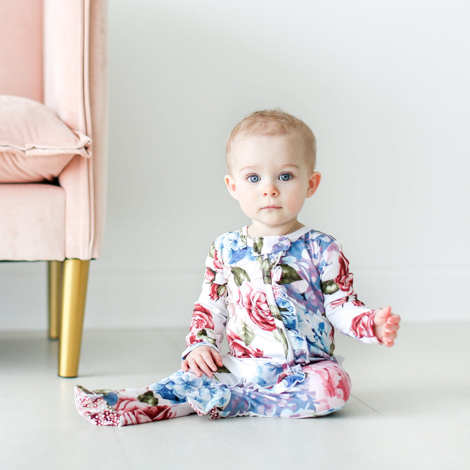 Posh-Peanut-Viscose-Bamboo-Stay-dry-fabric-reliably-chic-and-perfectly-practical-uniquely-designed-of-a-kind-hydrangea ruffled zippered one piece
