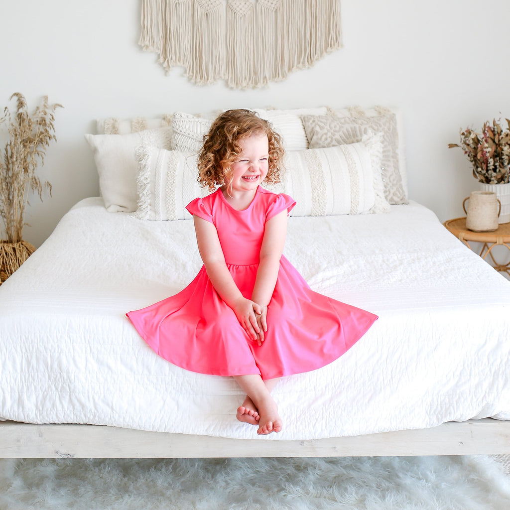 Neon Pink Twirl Dress