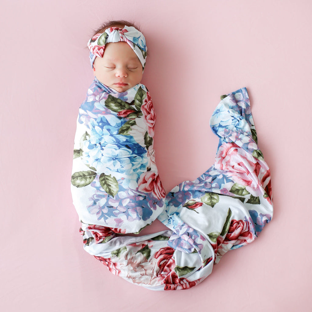 bamboo swaddle- organic bamboo baby swaddles- floral swaddles posh peanut