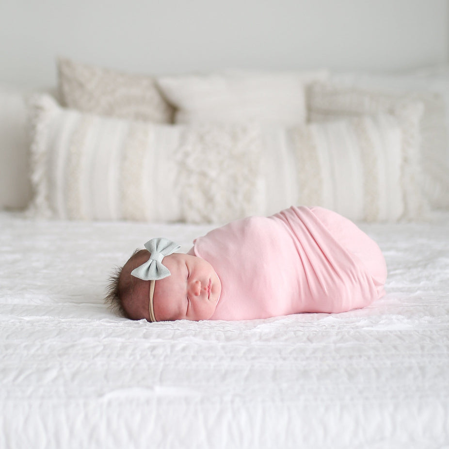 Posh-Peanut-Viscose-Bamboo-Stay-dry-fabric-reliably-chic-and-perfectly-practical-uniquely-designed-of-a-kind-swaddle set in pink