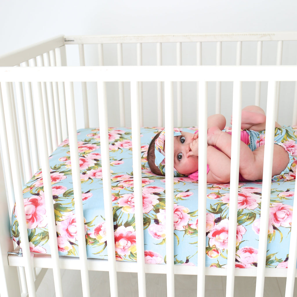 Carolina Floral Crib Sheet