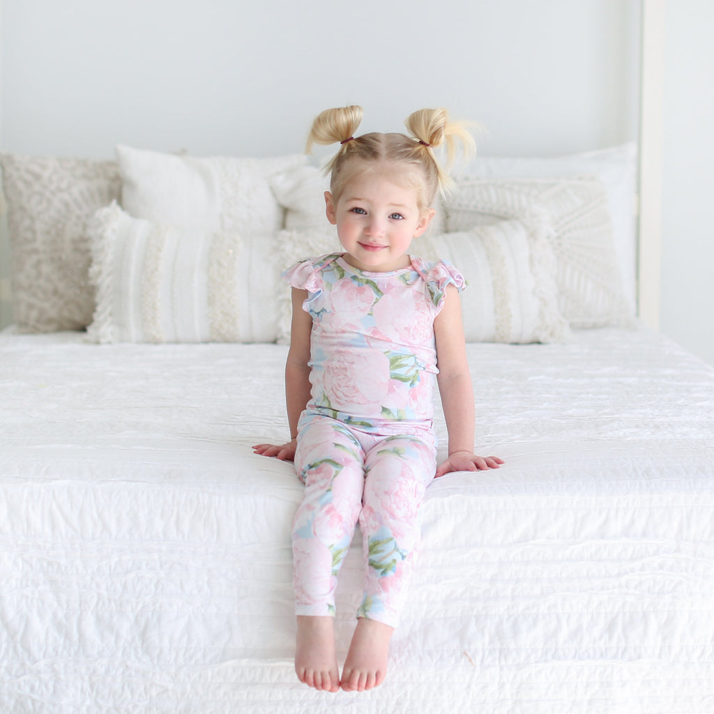Posh-Peanut-Viscose-Bamboo-Stay-dry-fabric-reliably-chic-and-perfectly-practical-uniquely-designed-of-a-kind-pink peony capsleeve two piece pant set loungewear