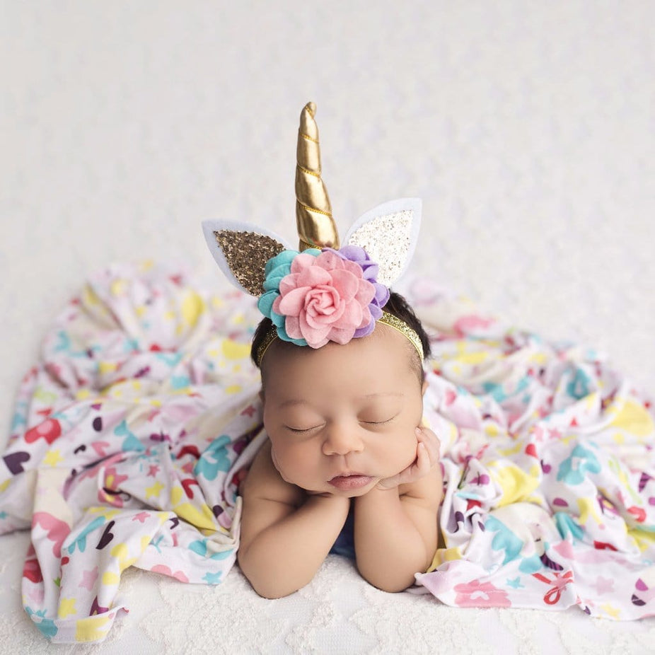 unicorn headbands, newborn unicorn prop, unicorn party favors, unicorn birthday party, unicorn hair clip
