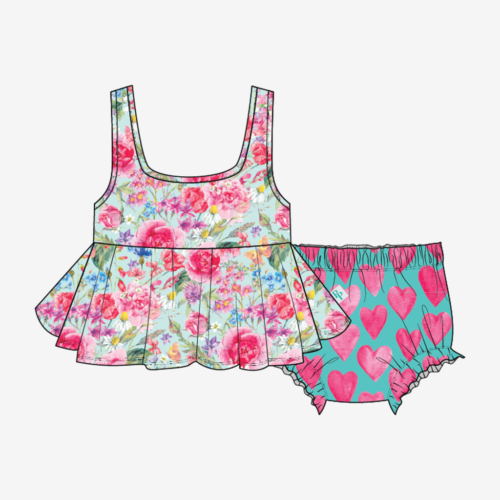 Alice Peplum Bummie Set
