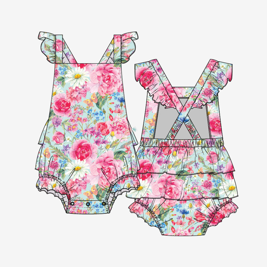 Alice Ruffled Strap Bubble Romper