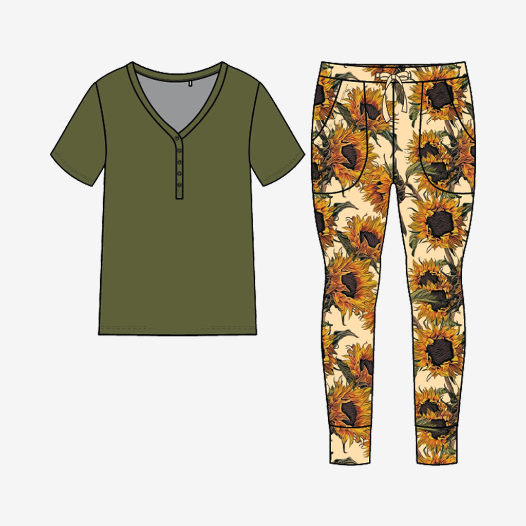 Arev Women's Short Sleeve Loungewear