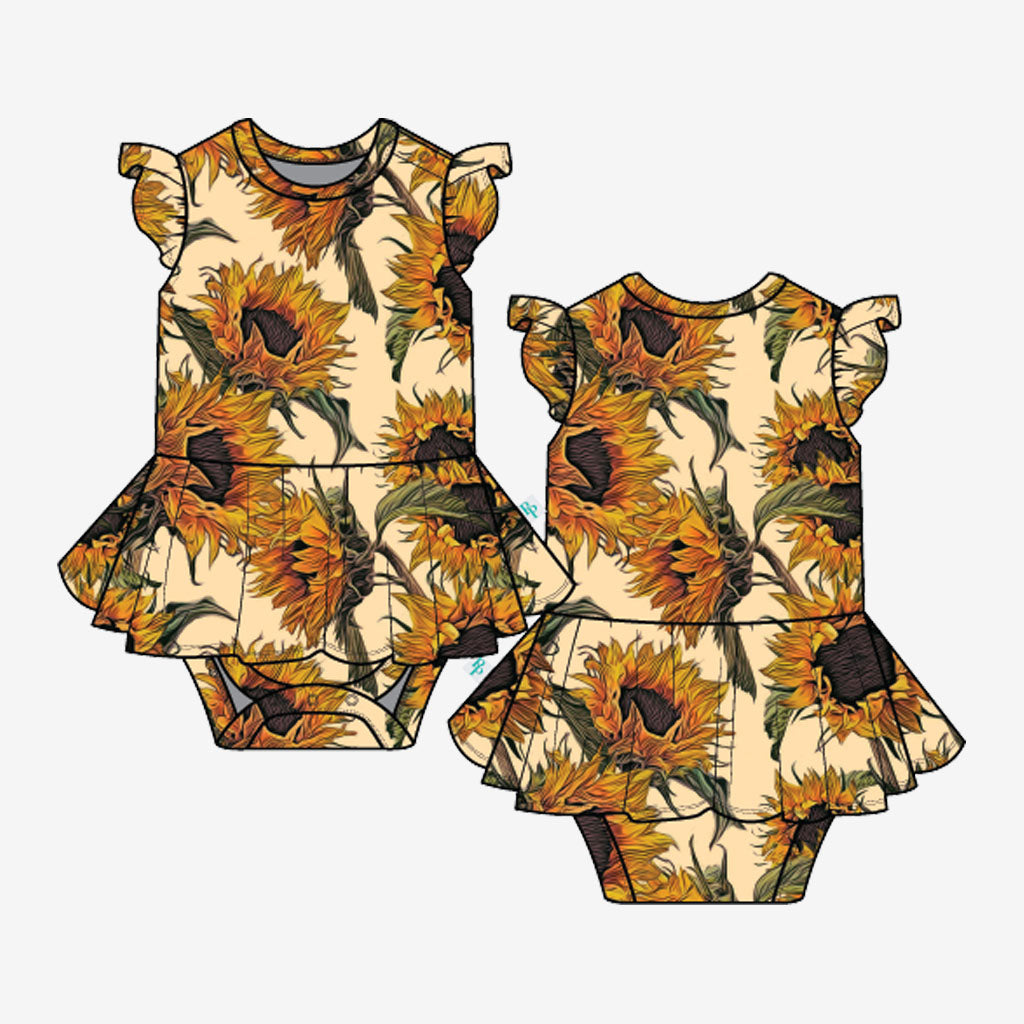 Arev Twirl Skirt Bodysuit Dress