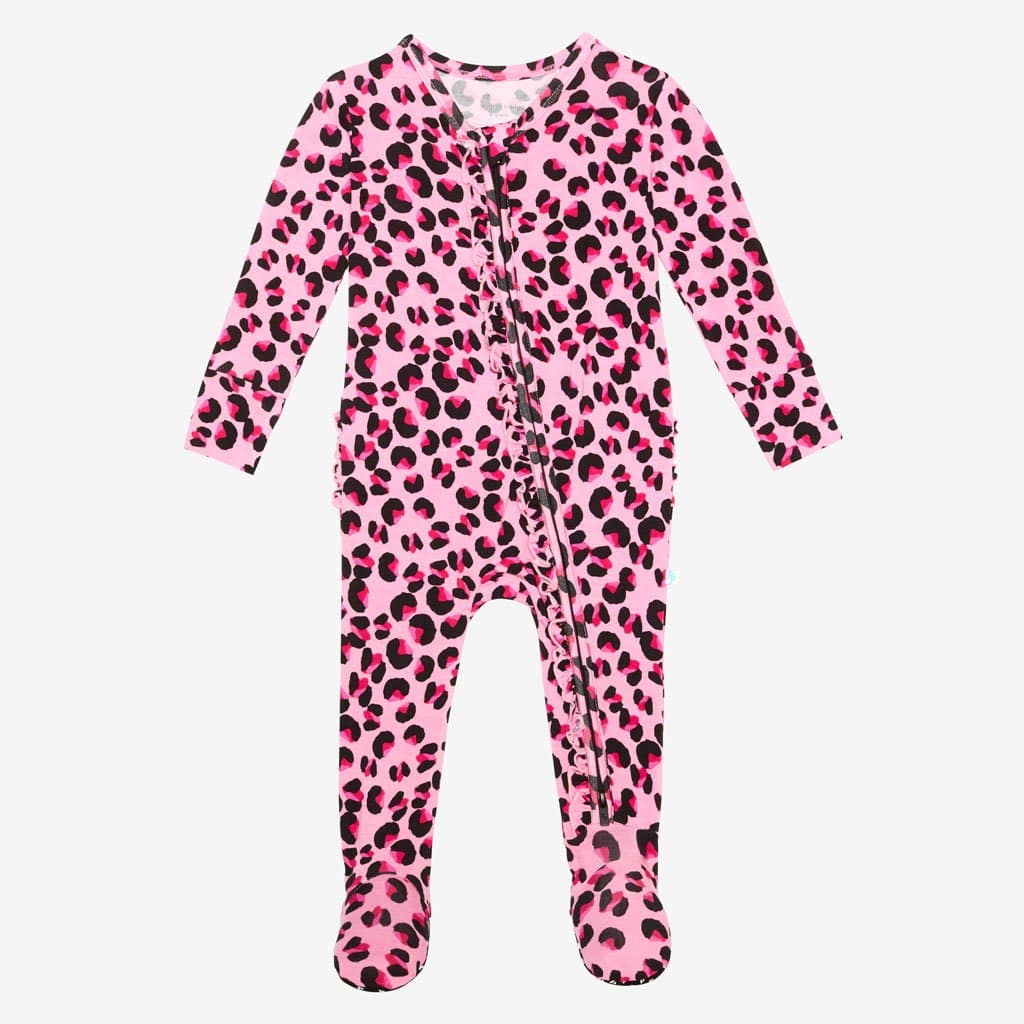 Bianca footie ruffled zippered one piece