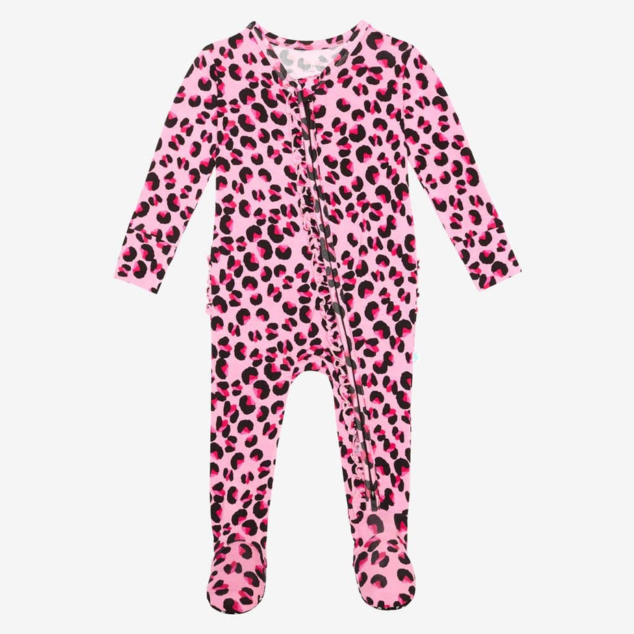 Bianca footie ruffled zippered one piece