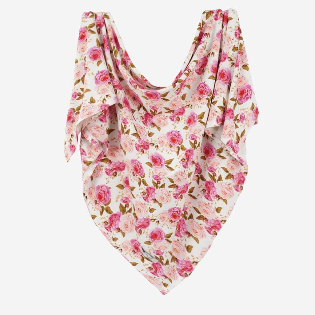 Pink Rose Swaddle Headband Set