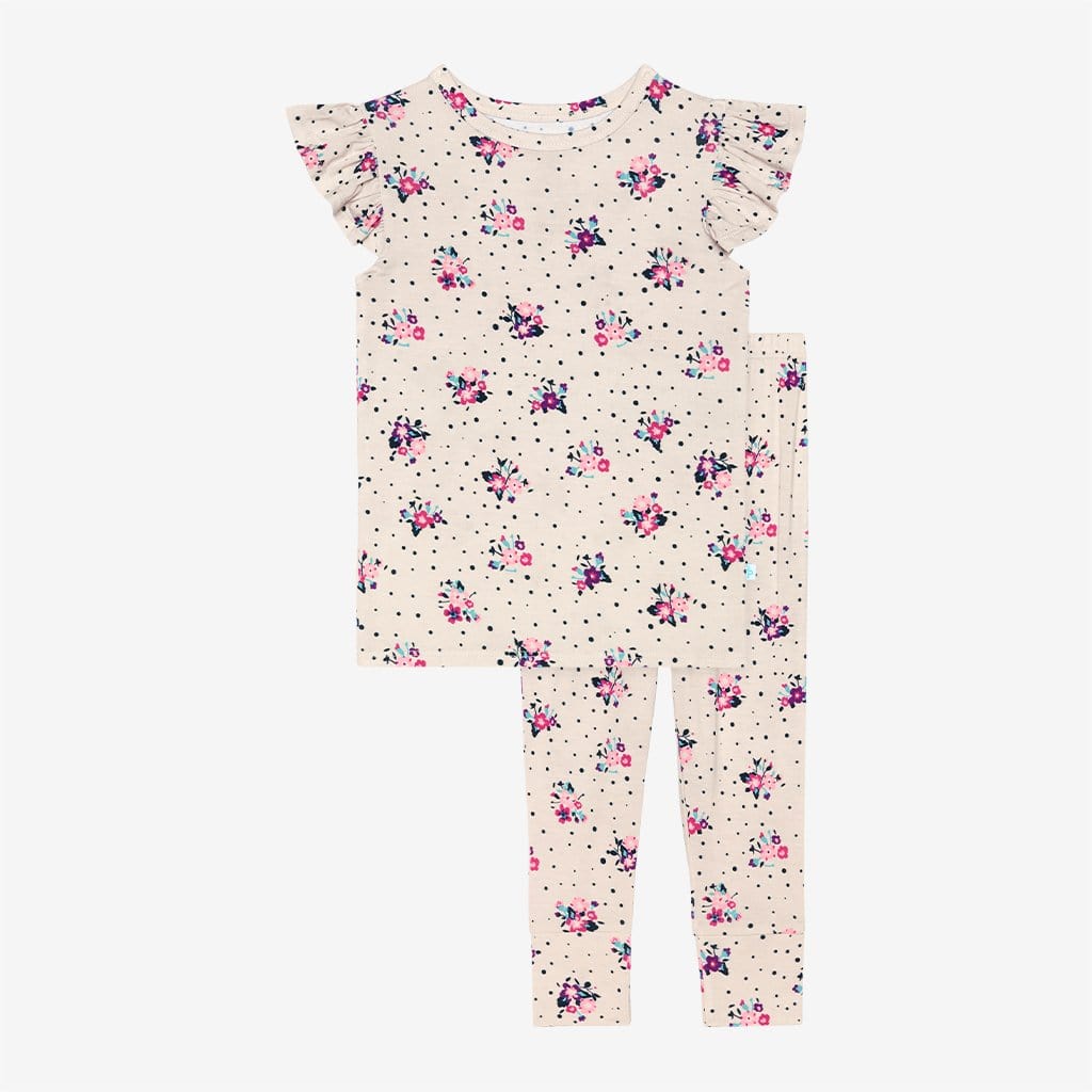 Frances ruffled cap sleeve pajamas