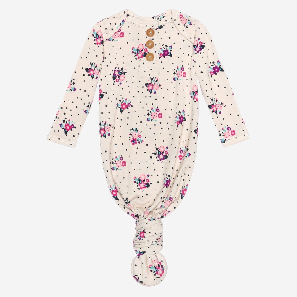 Frances button knotted gown