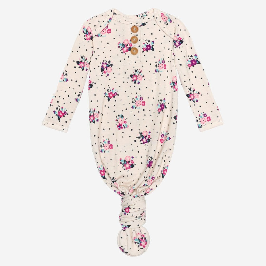 Frances button knotted gown