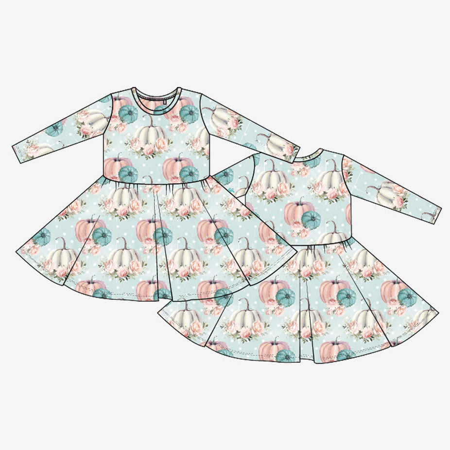 Jackie Long Sleeve Twirl Dress