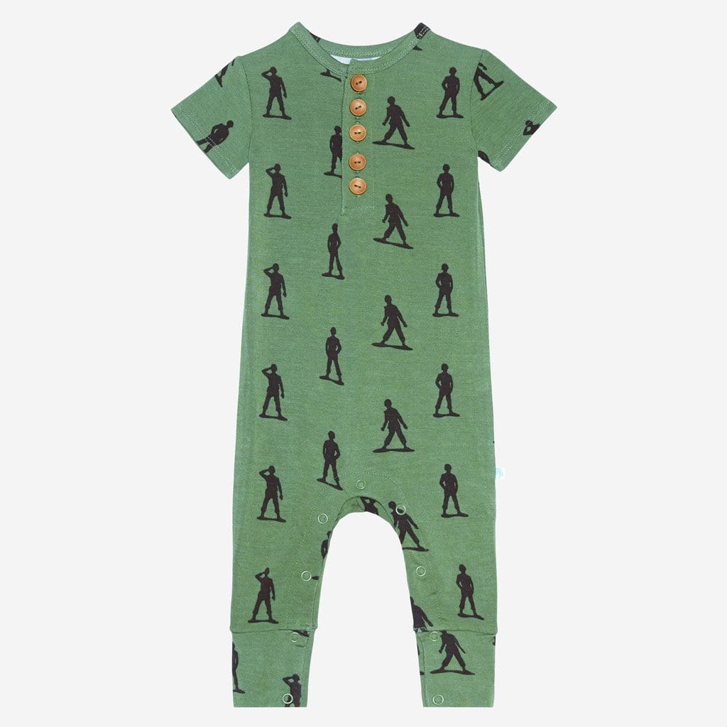James short sleeve henley romper