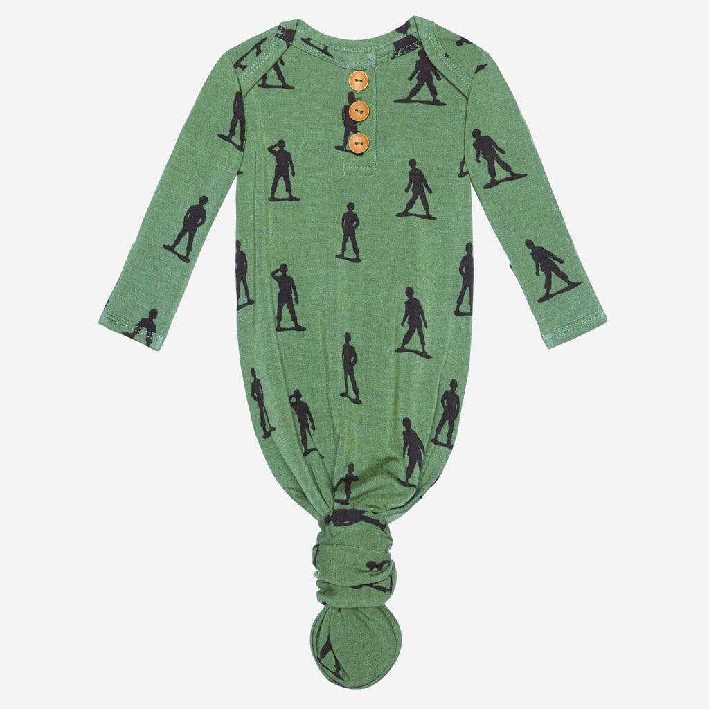 James button knotted gown