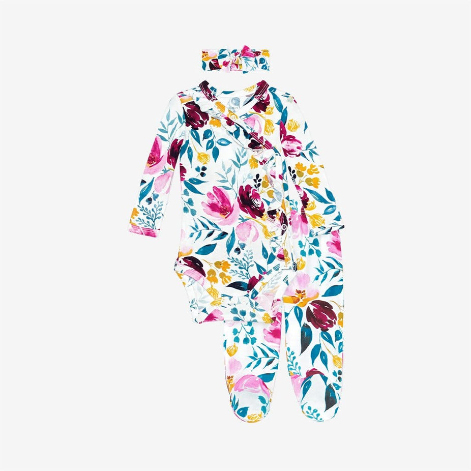 Jozie ruffled kimono set