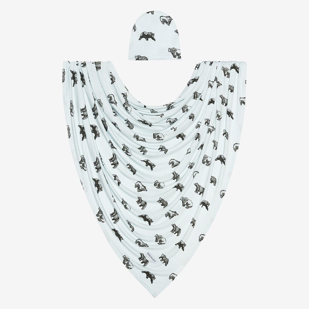 Kodiak swaddle beanie set