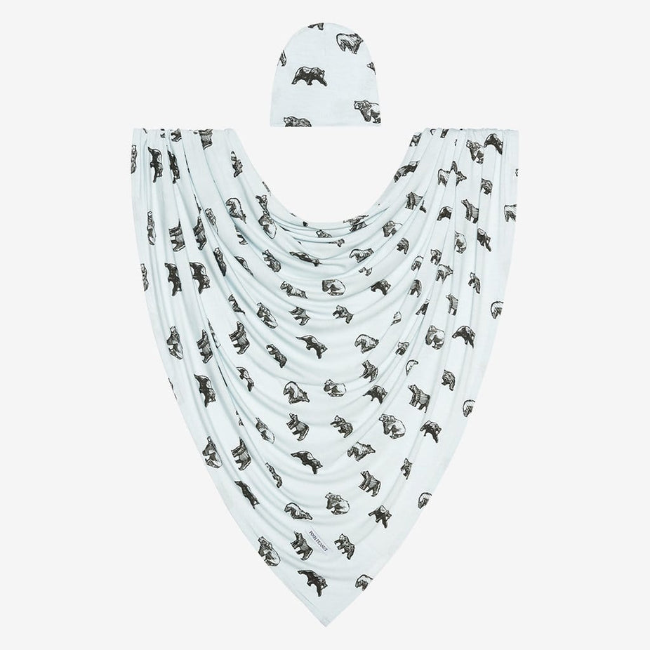 Kodiak swaddle beanie set