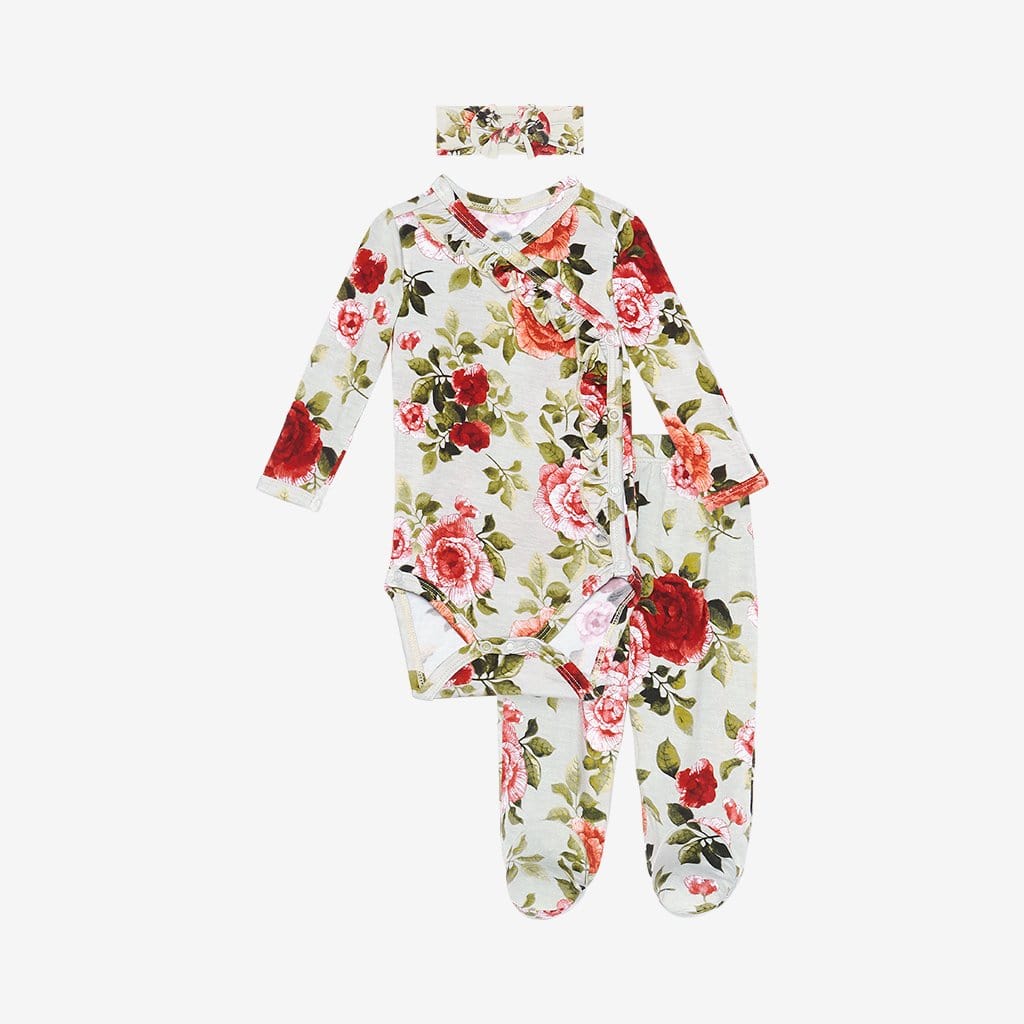 Lizzie ruffled kimono set