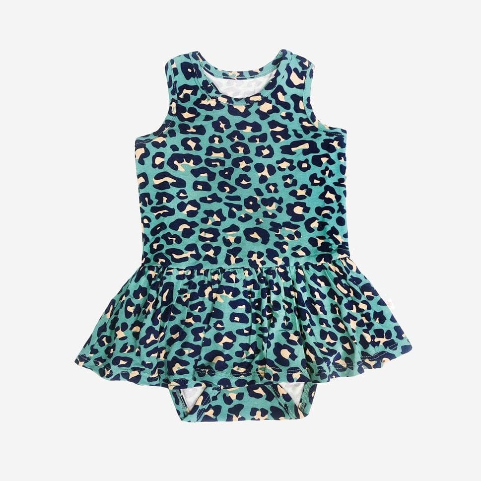 Lana Leopard Racerback Twirl Skirt Bodysuit