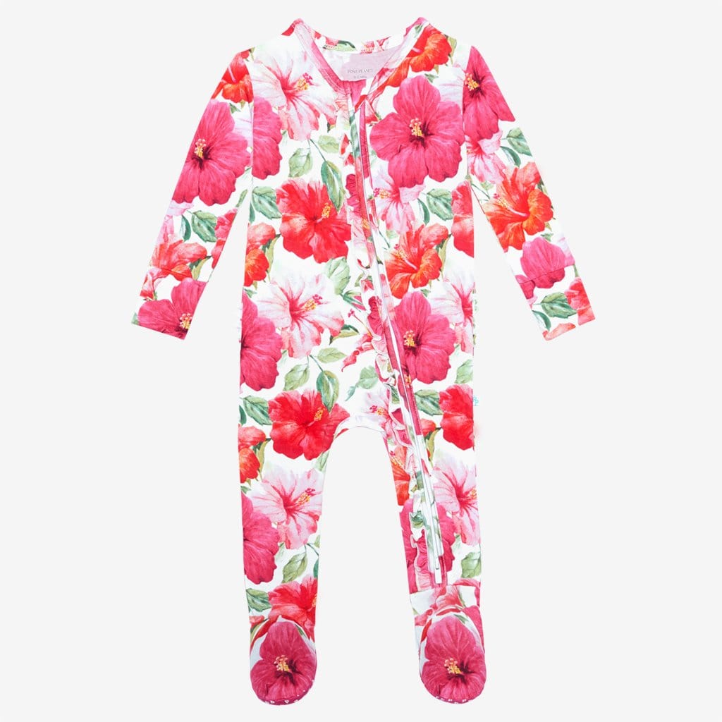 Maui Footie Ruffled Zippered One Piece