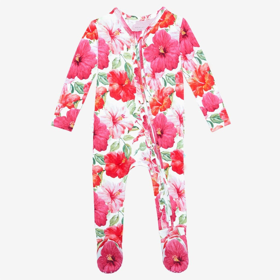 Maui Footie Ruffled Zippered One Piece