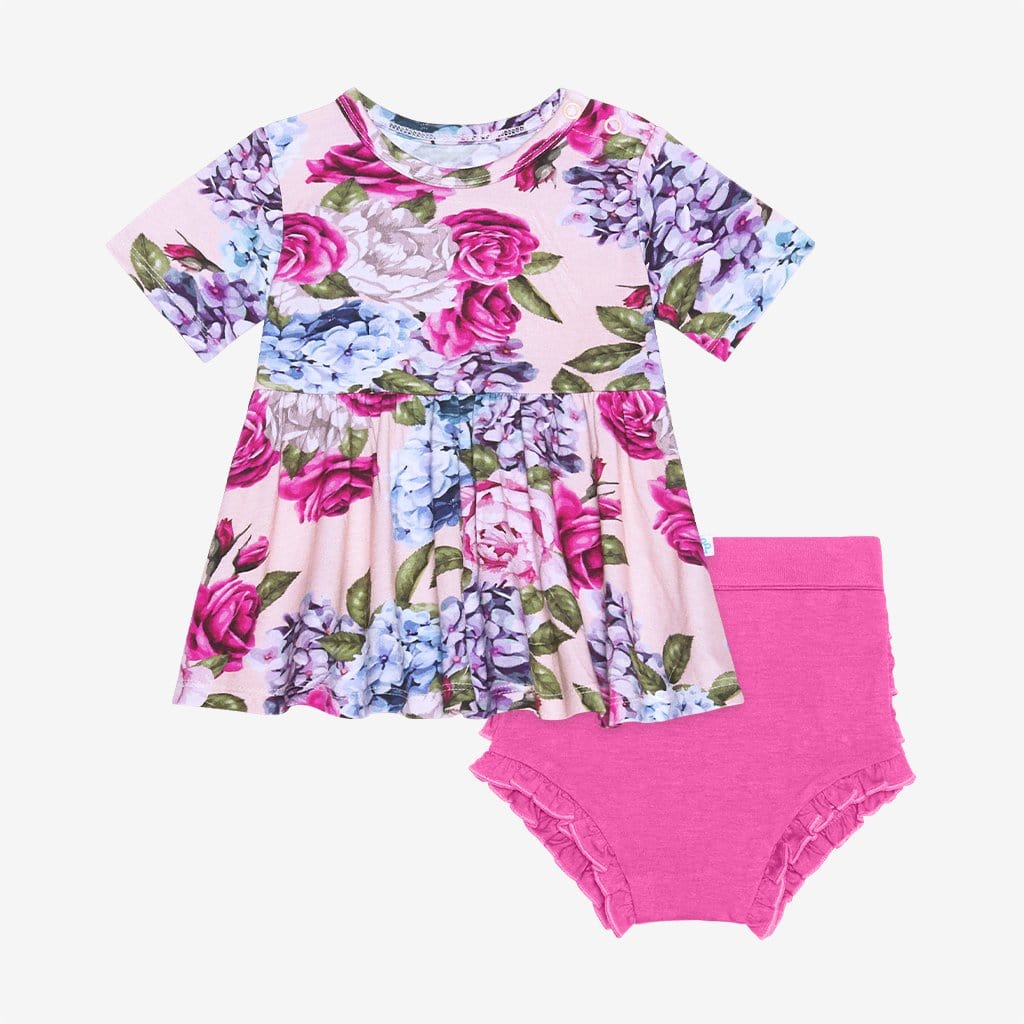 Monroe Peplum Ruffled Bummie Set
