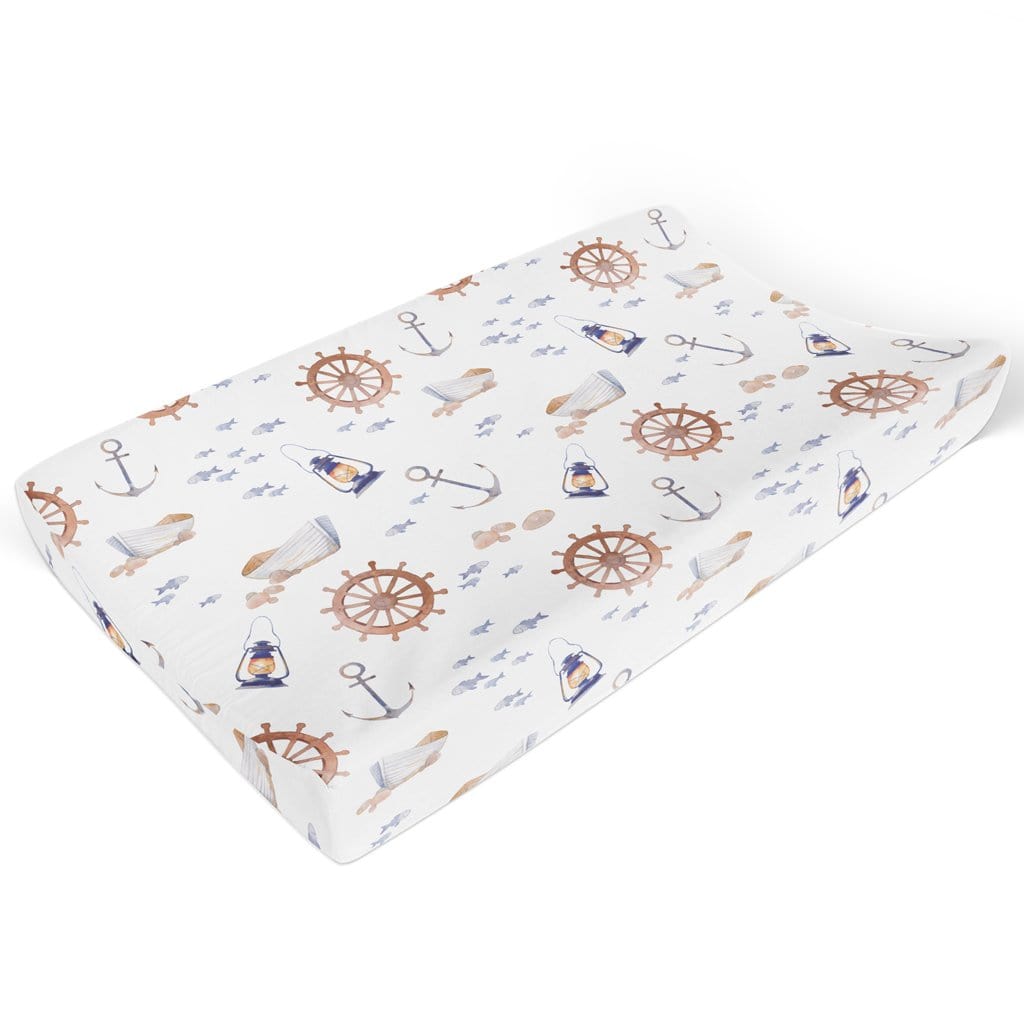 nautical changing cover
