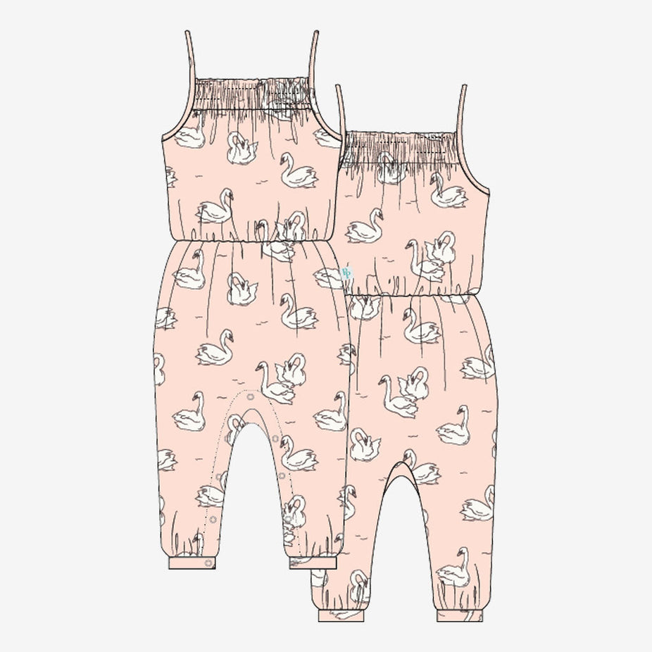 Odet Sleeveless Smocked Snap Jumpsuit