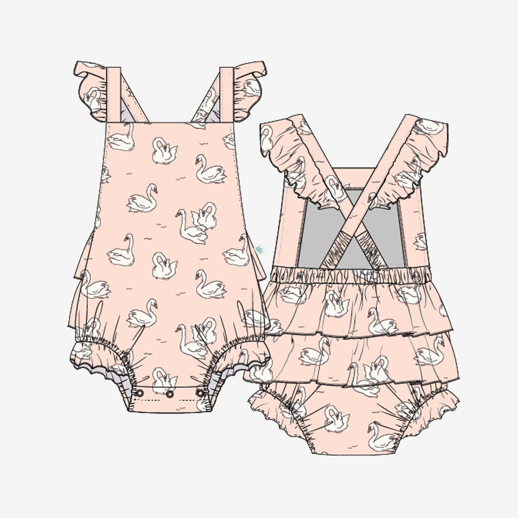 Odet Ruffled Strap Bubble Romper