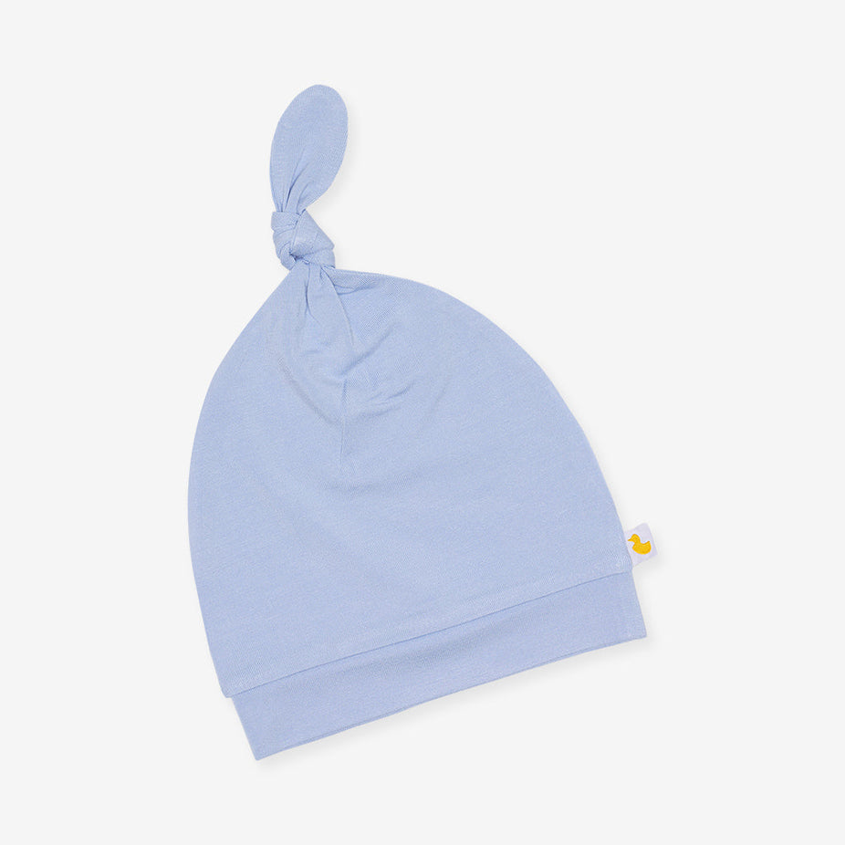 Cloud Blue Knotted Beanie