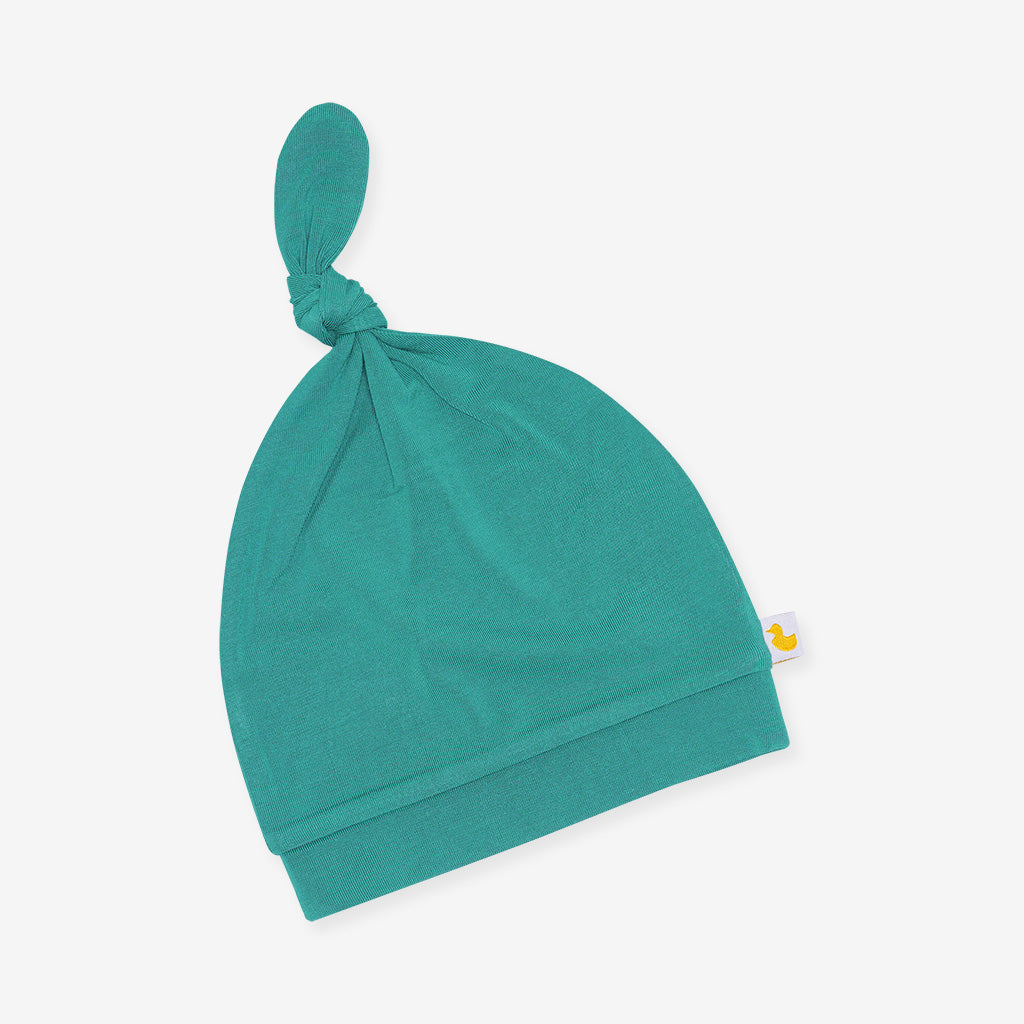 Teal Knotted Beanie