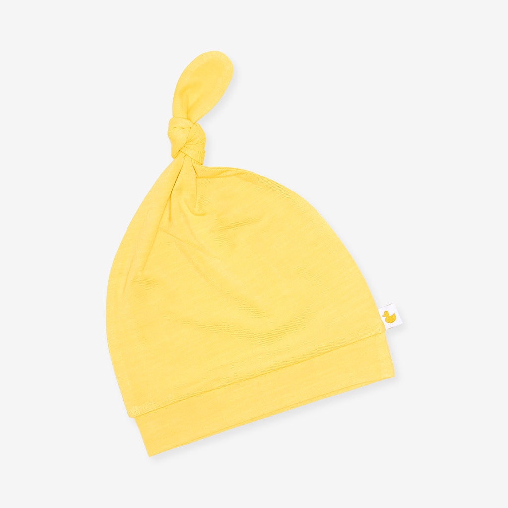 Yellow Knotted Beanie