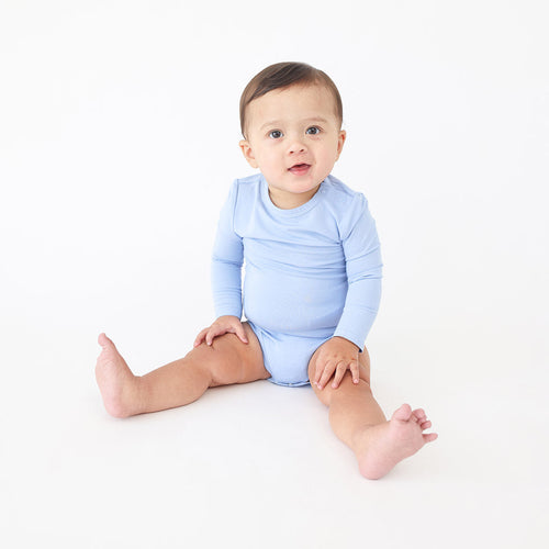 Cloud Blue Long Sleeve Bodysuit