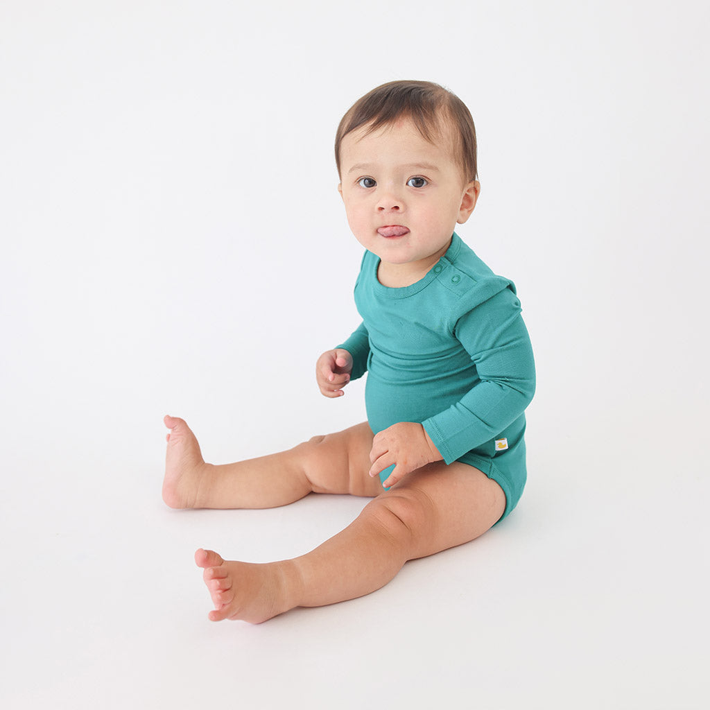 Teal Long Sleeve Bodysuit